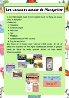 Vorschau - Stundenentwürfe - Materialpaket - Les vacances autour de Montpellier - Deckblatt
