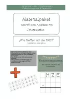 Vorschau - Stundenentwürfe - Materialpaket UB-Entwurf schriftliche Addition mit Ziffernkarten - Deckblatt