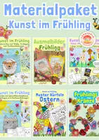 Vorschau - Arbeitsblätter - Materialpaket Kunst im Frühling - Deckblatt