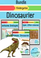 Vorschau - Arbeitsblätter - Dinosaurier - Bundle für den Kindergarten - Deckblatt