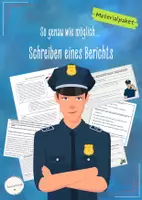 Vorschau - Stundenentwürfe - wachsendes Materialpaket: Bericht schreiben (Deutsch, Klasse 5/6) - Deckblatt