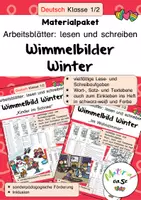 Vorschau - Arbeitsblätter - Materialpaket: Lesen und schreiben - Winterbilder - Deckblatt