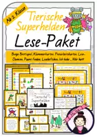 Vorschau - Arbeitsblätter - LESE-PAKET Tierische Superhelden - Deckblatt
