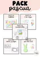 Vista previa - Hojas de trabajo - Pack Pascua/Easter - Portada