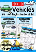 Vorschau - Arbeitsblätter - Materialpaket "Vehicles" für den Englischunterricht - Deckblatt