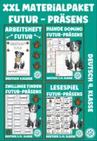 Vorschau - Arbeitsblätter - Materialpaket Futur Präsens Deutsch 4. Klasse - Deckblatt