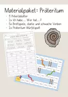 Vorschau - Arbeitsblätter - Materialpaket Präteritum/ 1. Vergangenheit - Deckblatt