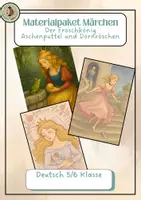 Vorschau - Mal- und Bastelvorlagen - Materialpaket Märchen „Dornröschen,Aschenputtel und der Froschkönig“ - Deckblatt