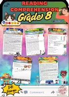 Vorschau - Arbeitsblätter - Materialpaket Reading Comprehension - Grade 8 - Deckblatt