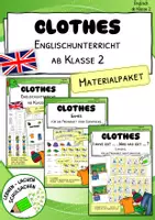 Vorschau - Spiele - Materialpaket "Clothes" – Englischunterricht ab Klasse 2 - Deckblatt