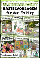Vorschau - Mal- und Bastelvorlagen - Materialpaket Bastelvorlagen für den Frühling - Deckblatt