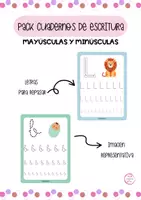 Vista previa - Hojas de trabajo - Pack de cuadernos de escritura: letras mayúsculas y minúsculas - Portada