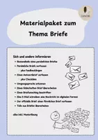 Vorschau - Arbeitsblätter - Materialpaket/Unterrichtseinheit zum Thema "Briefe" inkl. Musterlösungen - Deckblatt
