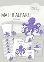 Vorschau - Arbeitsblätter - Materialpaket Oktopusklasse (grau/beige) - Deckblatt