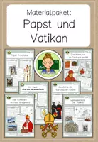Vorschau - Arbeitsblätter - Materialpaket: Papst und Vatikan (Klasse 3-5) - Deckblatt
