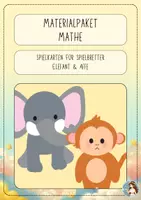 Vorschau - Spiele - Materialpaket Mathe - Spielkarten für Spielbretter Elefant & Affe - Deckblatt