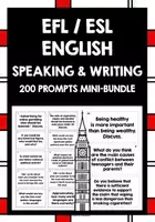 Vista previa - Unidades / Secuencias / Situaciones de Aprendizaje - ENGLISH SPEAKING & WRITING PROMPTS MINI-PAQUETE #1 - Portada