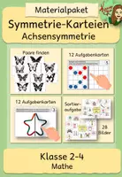 Vorschau - Stationenlernen - Symmetrie-Karteien (Achsensymmetrie) - Deckblatt