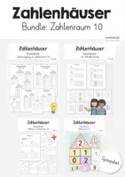 Vorschau - Arbeitsblätter - Bundle: Zahlenhäuser (Zahlzerlegung) Zahlenraum 10 - Deckblatt