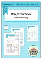 Vorschau - Mal- und Bastelvorlagen - Rezept schreiben (inkl. differenzierte Klassenarbeit) - Deckblatt
