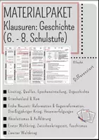Vorschau - Test - Materialpaket: Klausuren Geschichte (6.-8. Schulstufe) - Deckblatt
