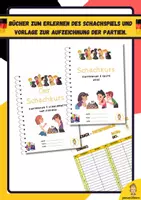 Vorschau - Arbeitsblätter - Bücher zum Erlernen des Schachspiels und Vorlage zur Aufzeichnung der Partien. - Deckblatt