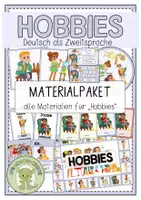 Vorschau - Arbeitsblätter - HOBBIES / HOBBYS (wachsendes) Materialpaket (Deutsch / DaZ) - Deckblatt