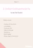 Vorschau - Stundenentwürfe - Materialpaket - Unterrichtsentwürfe für das Fach Deutsch - Deckblatt