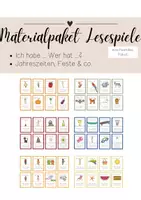 Vorschau - Spiele - Materialpaket Lesespiel "Ich habe ... Wer hat ..." - wachsendes Paket - Deckblatt