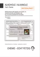 Vorschau - Arbeitsblätter - Materialpaket - Masse von Ethanol und BAK - AB und Folien - Deckblatt