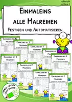 Vorschau - Arbeitsblätter - Materialpaket - Einmaleins – alle Malreihen automatisieren und festigen - Deckblatt