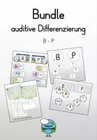 Vorschau - Arbeitsblätter - Bundle - auditive Differenzierung B - P - Deckblatt