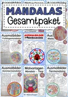 Vorschau - Mal- und Bastelvorlagen - Mandalas Gesamtpaket - Deckblatt