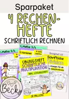 Vorschau - Arbeitsblätter - Materialpaket: Rechenhefte zu allen Grundrechenarten (schriftliche Rechenverfahren) - Deckblatt
