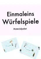 Vorschau - Spiele - Materialpaket Einmaleins Würfelspiele (wachsend) - Deckblatt