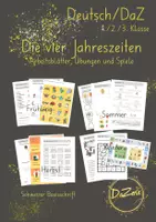 Vorschau - Unterrichtsreihen - Materialpaket die vier Jahreszeiten DaZ Unterricht - Deckblatt