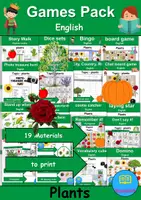 Vorschau - Unterrichtsreihen - Materialpaket - Spiele / Games - Plants - Englisch - Deckblatt