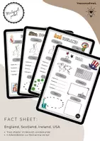 Vorschau - Arbeitsblätter - Materialpaket: Fact Sheets (England, Scotland, Ireland, USA) - Deckblatt