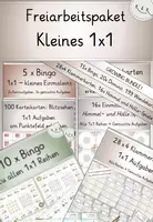 Vorschau - Unterrichtsreihen - XL Freiarbeits-Materialpaket 1x1! Einmaleins, Bingos, Dominos, Klammerkarten, GROWING BUNDLE - Deckblatt