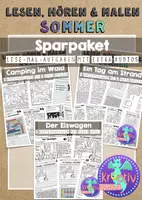 Vorschau - Arbeitsblätter - Materialpaket: Lesen Malen Hören Sommer - Deckblatt