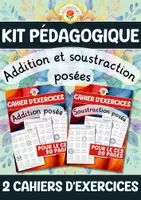 Aperçu - Feuilles d'exercices - Kit pédagogique: Addition et soustraction posées - Deux cahiers d’exercices - Page de couverture