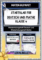 Vorschau - Arbeitsblätter - Materialpaket Startklar für Klasse 4 - Deutsch und Mathe - Deckblatt