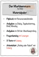 Vorschau - Stundenentwürfe - Materialpaket RSAP 25/25 Pflichtlektüre "Der Markisenmann" - Deckblatt