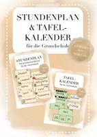 Vorschau - Präsentationen/Tafelbilder - SPARPAKET Tagestransparenz / Stundenplan & Dauerkalender für die Grundschule - Deckblatt