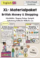 Vorschau - Arbeitsblätter - British Money und Shopping XL-Materialpaket differenziert - Englisch - Deckblatt