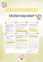 Vorschau - Arbeitsblätter - Materialpaket "Pronomen" - Deckblatt