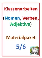 Vorschau - Klassenarbeiten - Materialpaket (Klassenarbeiten zu den Wortarten) - Deckblatt