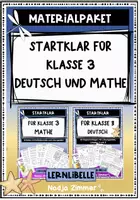 Vorschau - Arbeitsblätter - Materialpaket Startklar für Klasse 3 Deutsch und Mathe - Deckblatt