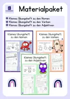 Vorschau - Arbeitsblätter - Materialpaket - Wortarten 2./3. Klasse - Deckblatt