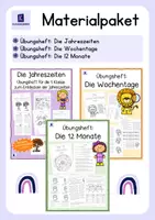 Vorschau - Arbeitsblätter - Materialpaket: Wochentage, Monate und Jahreszeiten - Deckblatt